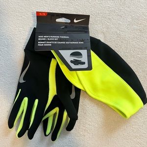 Mens nike running hat and gloves set